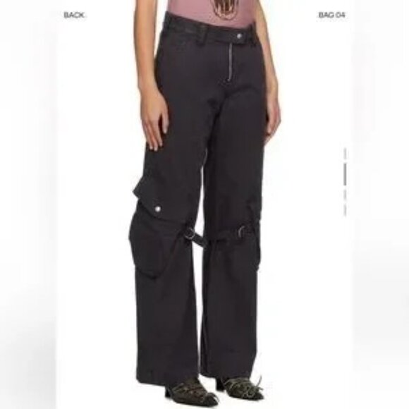 NWOT Acne Studios Grey Cargo Pants Size S US4 - Picture 4 of 6